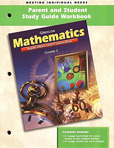 9780078235900: Mathematics: Applications and Connections, Course 2, Parent/Student Study Guide Workbook