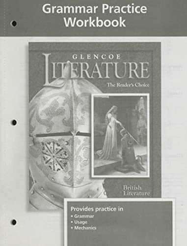 Stock image for Glencoe Literature Grade 12, British Literature, Grammar Practice Workbook for sale by Iridium_Books