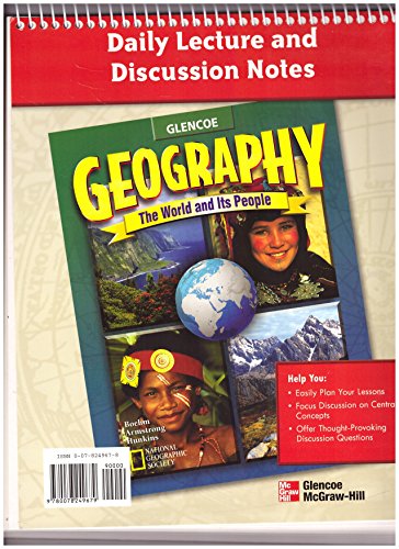 Stock image for Glencoe Geography: The World And It's People, Daily Lecture And Discussion Notes (2001 Copyright) for sale by ~Bookworksonline~