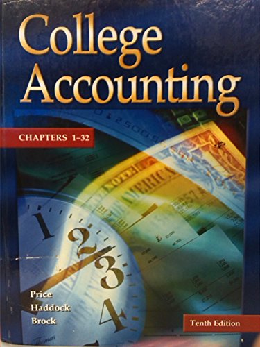 Stock image for College Accounting Student Edition Chapters 1-32 10th Edition for sale by a2zbooks