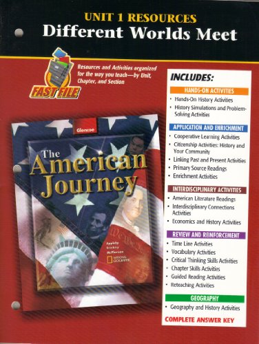 Stock image for American Journey Unit 1 Resources for sale by Save With Sam