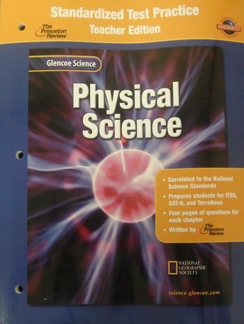 Stock image for Glencoe Physical Science: Teacher Standardized Test Practice Teacher Edition With Answer Key (2001 Copyright) for sale by ~Bookworksonline~