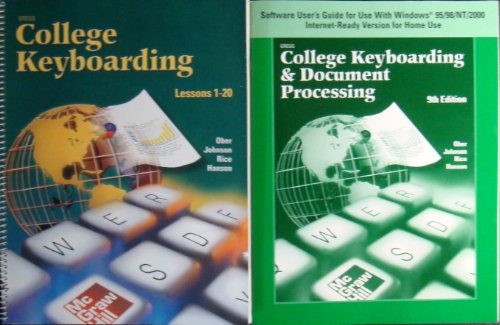 Gregg College Keyboarding & Document Processing (GDP), Lessons 1-20, Student Text (9780078257551) by Ober, Scot; Johnson, Jack E; Zimmerly, Arlene