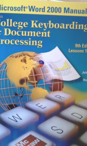 Stock image for Microsoft Word 2000 Manual for College Keyboarding and Document Processing 9th Lessons 1-120 for sale by a2zbooks