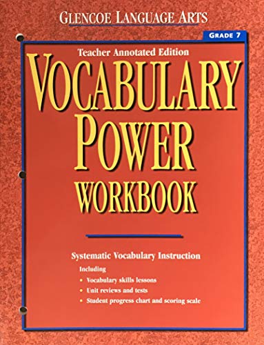 Beispielbild fr Vocabulary Power Workbook, Grade 7, Teacher Annotated Edition (Glencoe Language Arts) zum Verkauf von BooksRun