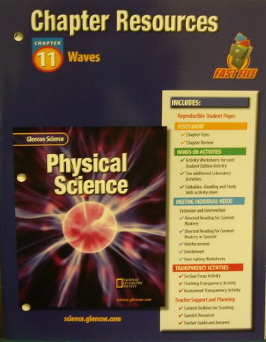 Beispielbild fr Glencoe Physical Science: Chapter 11 Teacher's Resources, Fast File: Waves With Answer Keys, Consumable (2001 Copyright) zum Verkauf von ~Bookworksonline~