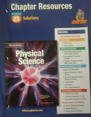 Stock image for Glencoe Physical Science, Chapter 23 Teacher's Resources, Fast File: Solutions With Answer Keys, Consumable (2001 Copyright) for sale by ~Bookworksonline~