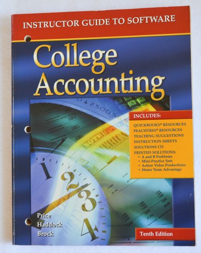 Stock image for Collgeg Accounting: Instructor Guide to Software for sale by Bookmans