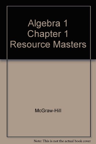 Beispielbild fr Algebra 1 Chapter 1 Resource Masters zum Verkauf von The Book Cellar, LLC