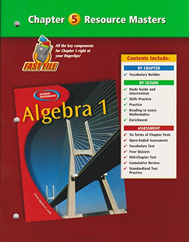 9780078277290: Algebra 1 Chapter 5 Resource Masters