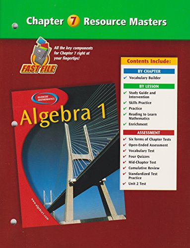 Stock image for Algebra 1 Chapter 7 Resource Masters for sale by ThriftBooks-Dallas