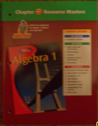 Stock image for Algebra 1 Chapter 12 Resource Masters for sale by Irish Booksellers