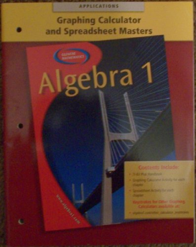 Imagen de archivo de Algebra 1 Graphing Calculators and Spreedsheets Masters(Glencoe Mathematics) a la venta por ThriftBooks-Atlanta