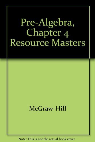 Stock image for Pre-Algebra, Chapter 4 Resource Masters for sale by Nationwide_Text