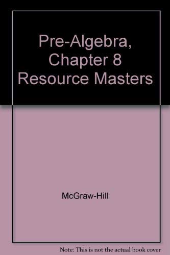 Stock image for Pre-Algebra, Chapter 8 Resource Masters for sale by Nationwide_Text