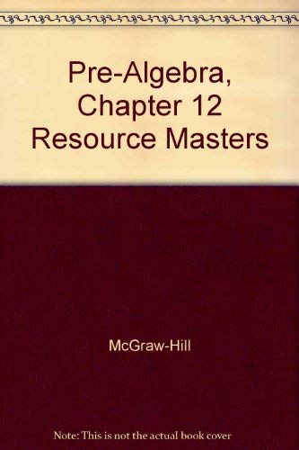 9780078277788: Pre-Algebra, Chapter 12 Resource Masters
