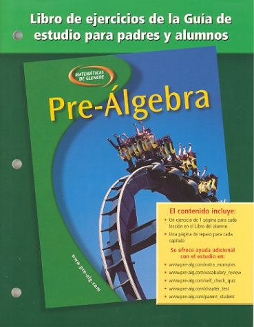 9780078277870: Pre-algebra, Spanish Parent And Study Guide Workbook