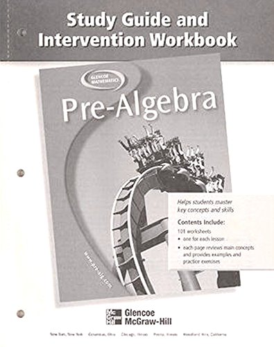 9780078277948: Pre-Algebra, Study Guide and Intervention Workbook