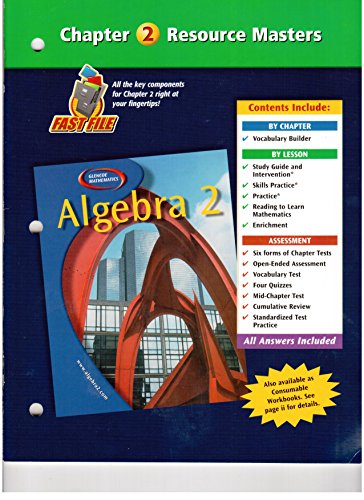 Stock image for Algebra 2 Chapter 2 Resource Masters for sale by Allied Book Company Inc.