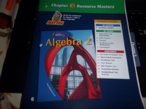 Algebra 2 Chapter 5 Resource Masters (9780078280085) by McGraw-Hill