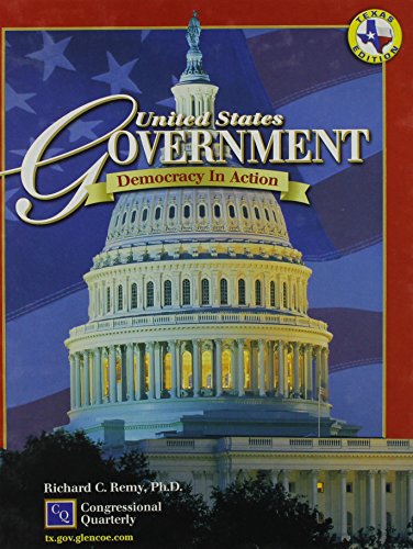 Imagen de archivo de United States Government: Democracy in Action (Texas Edition) a la venta por HPB-Red