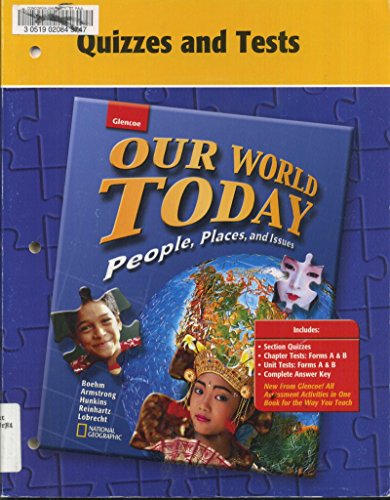 Beispielbild fr Our World Today: People, Places, and Issues, Quizzes and Tests zum Verkauf von HPB-Red