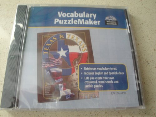 9780078296116: Texas and Texans Vocabulary Puzzlemaker CD-Rom 2003