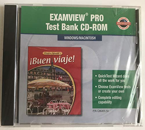 Stock image for Glencoe Spanish 1 ??â?š????¡Buen viaje! - EXAMVIEW PRO Test Bank CD-ROM for sale by Nationwide_Text