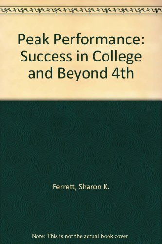 Imagen de archivo de Peak Performance Success In College and Beyond a la venta por HPB-Red