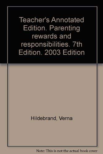 Stock image for Parenting Rewards Responsibilities Teacher Annotated Edition ; 9780078298349 ; 0078298342 for sale by APlus Textbooks