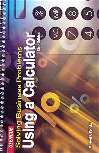 9780078300202: Solving Bus Problems Using a Calculator: Spiral Binding