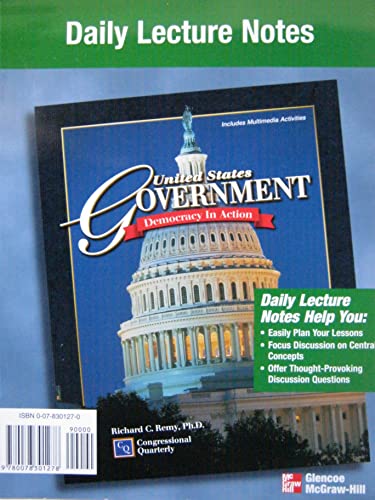 Beispielbild fr United States Government Democracy in Action, Daily Lecture Notes zum Verkauf von TextbookRush