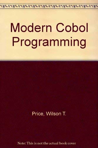 Stock image for Modern Cobol Programming for sale by Irish Booksellers