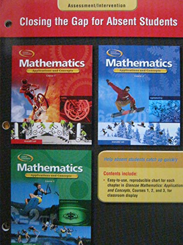 Stock image for Closing the Gap for Absent Students (Mathematics: Applications and Concepts, Courses 1, 2, and 3) for sale by Nationwide_Text