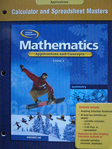 Beispielbild fr Mathematics: Applications and Concepts, Course 2, Calculator and Spreadsheet Masters zum Verkauf von Nationwide_Text