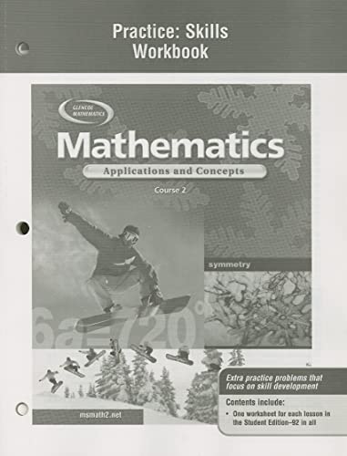 Stock image for Mathematics: Applications and Concepts, Course 2, Practice Skills Workbook for sale by SecondSale