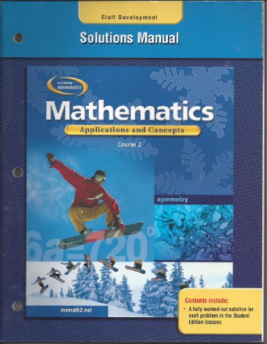 Stock image for Mathematics: Applications and Concepts, Course 2, Solutions Manual for sale by Nationwide_Text
