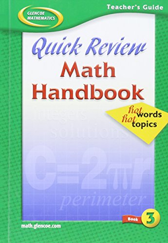 Beispielbild fr Quick Review Math Handbook (Mathematics Applications and Concepts Course 3) zum Verkauf von ThriftBooks-Atlanta