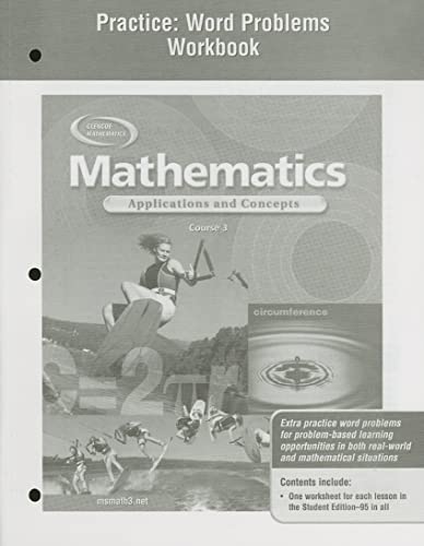 

Mathematics: Applications and Concepts, Course 3, Practice: Word Problems Workbook