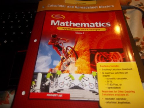 Beispielbild fr Mathematics: Applications and Concepts, Course 1, Calculator and Spreadsheet Masters zum Verkauf von Nationwide_Text