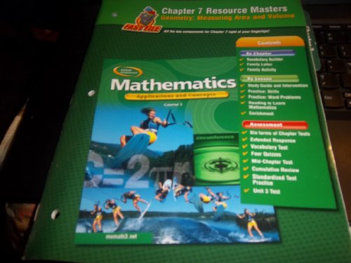 Beispielbild fr Mathematics: Applications and Concepts, Course 3, Chapter 7 Resource Masters zum Verkauf von Nationwide_Text