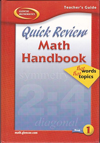 Beispielbild fr Quick Review Math Handbook Hot Words, Hot Topics, Book 1, Teacher's Guide zum Verkauf von Wonder Book