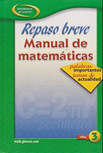 Beispielbild fr Quick Review Math Handbook: Hot Words, Hot Topics, Book 3, Spanish Student Edition (ELC: IMPACT MATH) (Spanish Edition) zum Verkauf von BooksRun