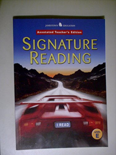 Stock image for Signature Reading, Level E (Jamestown Education) Annotated Teacher's Edition ; 9780078617195 ; 0078617197 for sale by APlus Textbooks