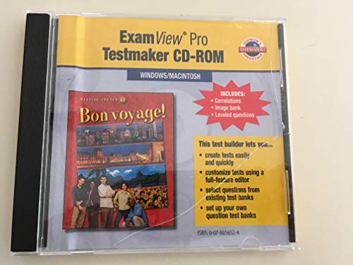 9780078656521: Bon Voyage 1 ExamView Pro Testmaker CD-ROM