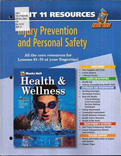 Fast File Unit Resources - Unit 11: Injury Prevention and Personal Safety (Health and Wellness) (9780078658846) by GLENCOE