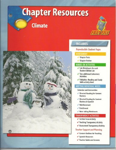 Beispielbild fr Chapter Resources Climate Glencoe Science Fast File zum Verkauf von Wonder Book