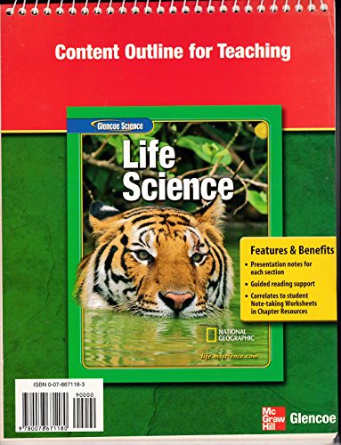 9780078671180: 'Content Outline for Teaching Glencoe Life Science'.