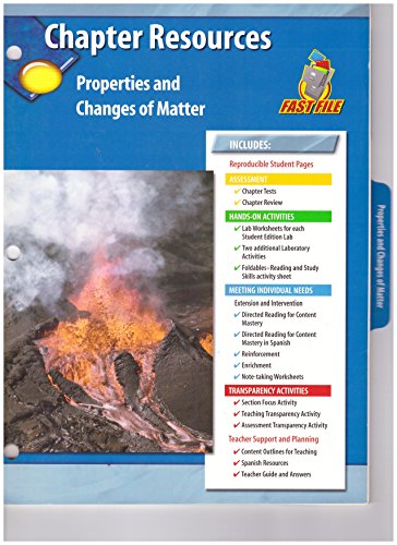 Beispielbild fr GLencoe Fast File Chapter Resources Properties and Changes of Matter. (Paperback) zum Verkauf von Wonder Book