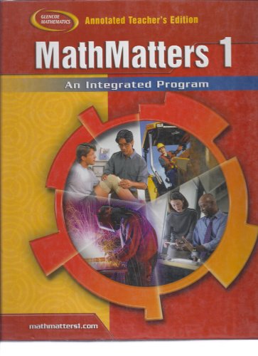 Stock image for MathMatters 1 Annotated Teacher's Edition (Glencoe Mathematics) for sale by The Book Cellar, LLC